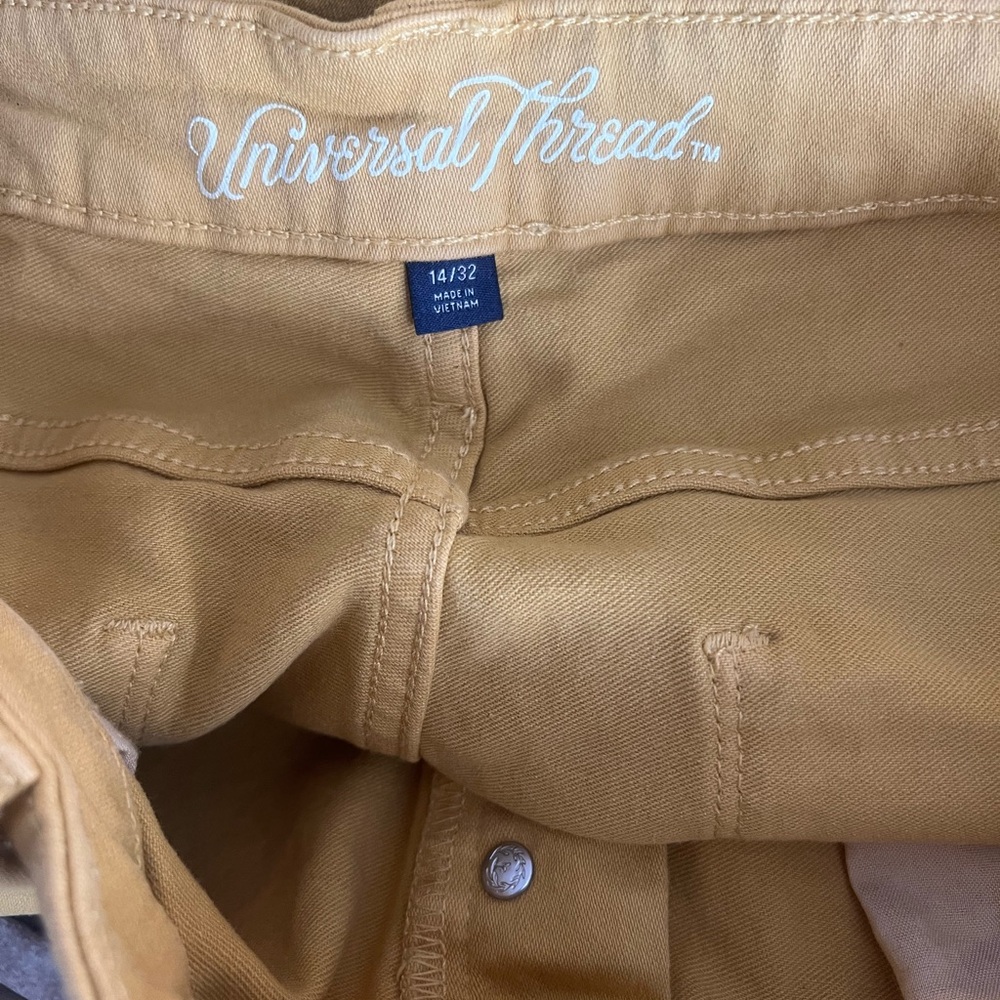 Universal Threads Mustard Color Button Fly Jean S… - image 4